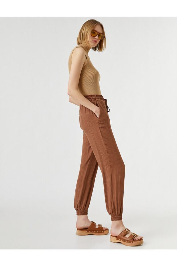 Kadın Beli Lastikli Jogger Pantolon 2sak40038cw - 2