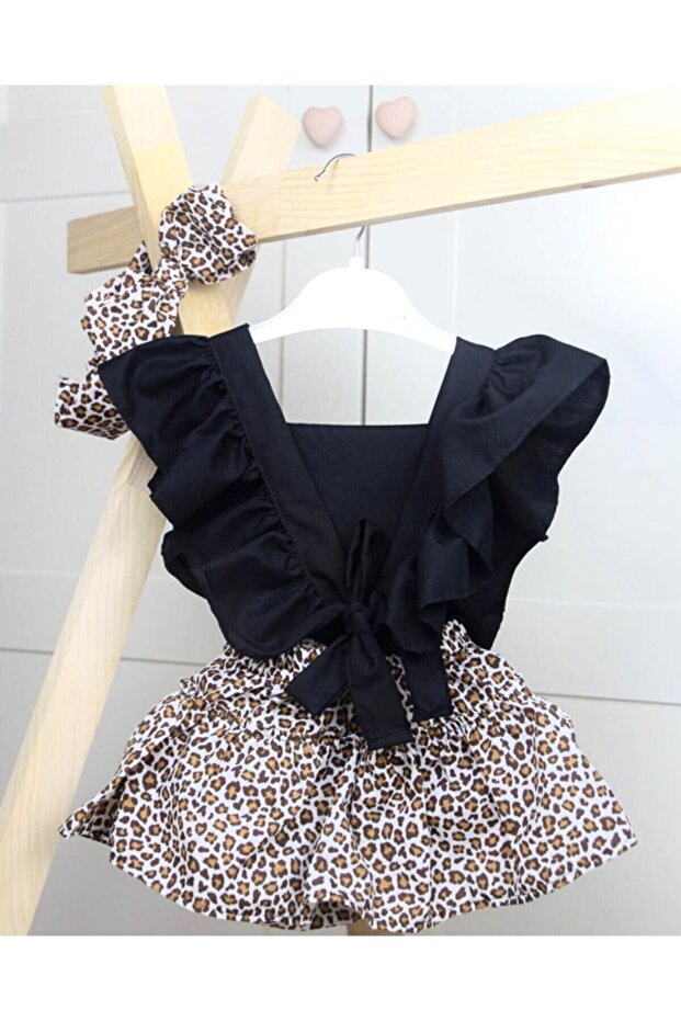 Kız Bebek Leopar Romper Tulum - 1
