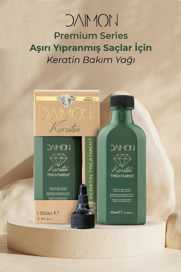 Premium Series Aşırı Yıpranmış Saçlar Için Güçlendirilmiş Keratin Bakım Yağı 100 ml - 1