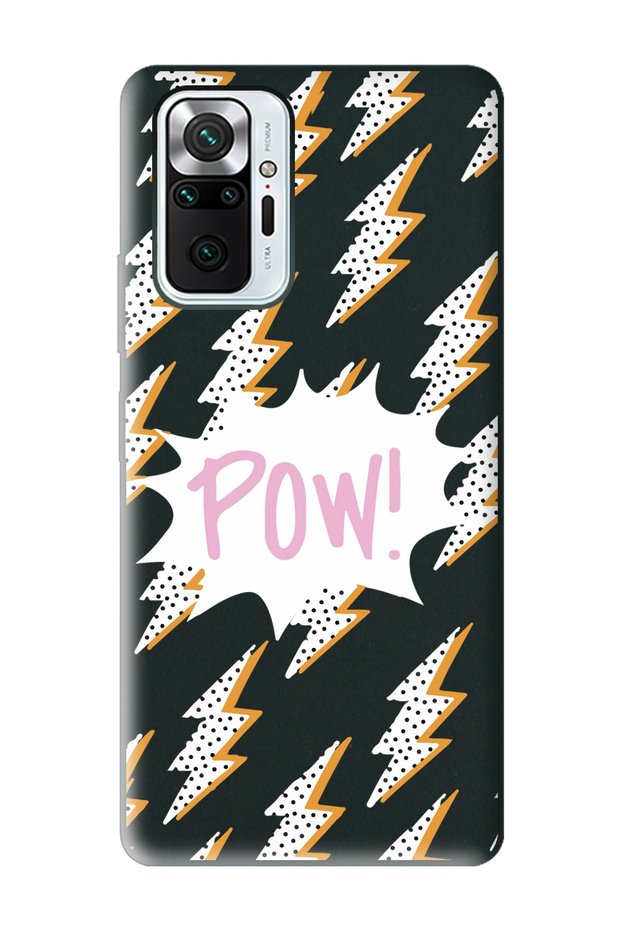 Xiaomi Redmi Note 10 Pro - Max Compatible Pow Design Black Launch Phone Case