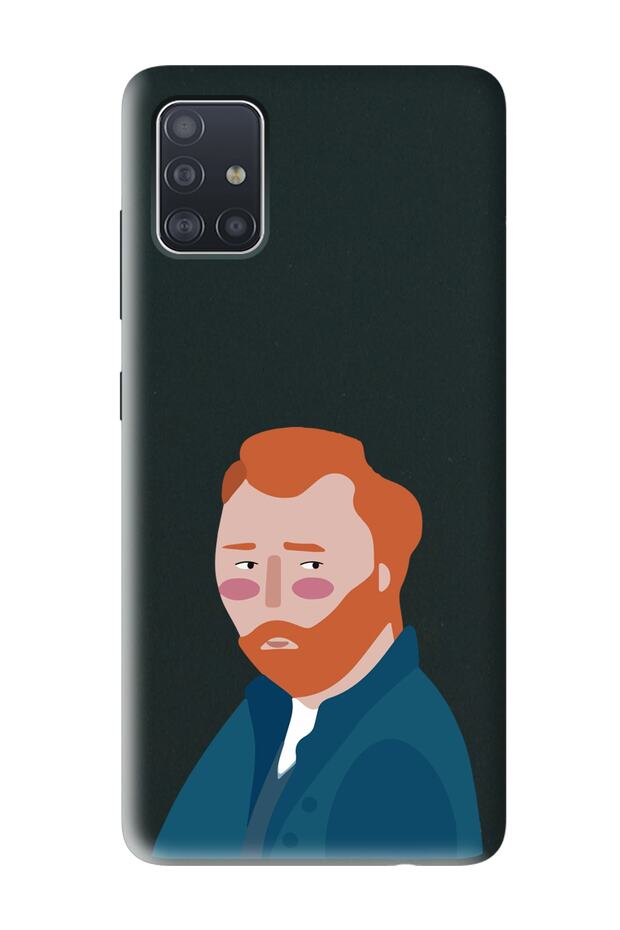 Samsung A51 Compatible Vincent Van Gogh Design Black Launch Phone Case