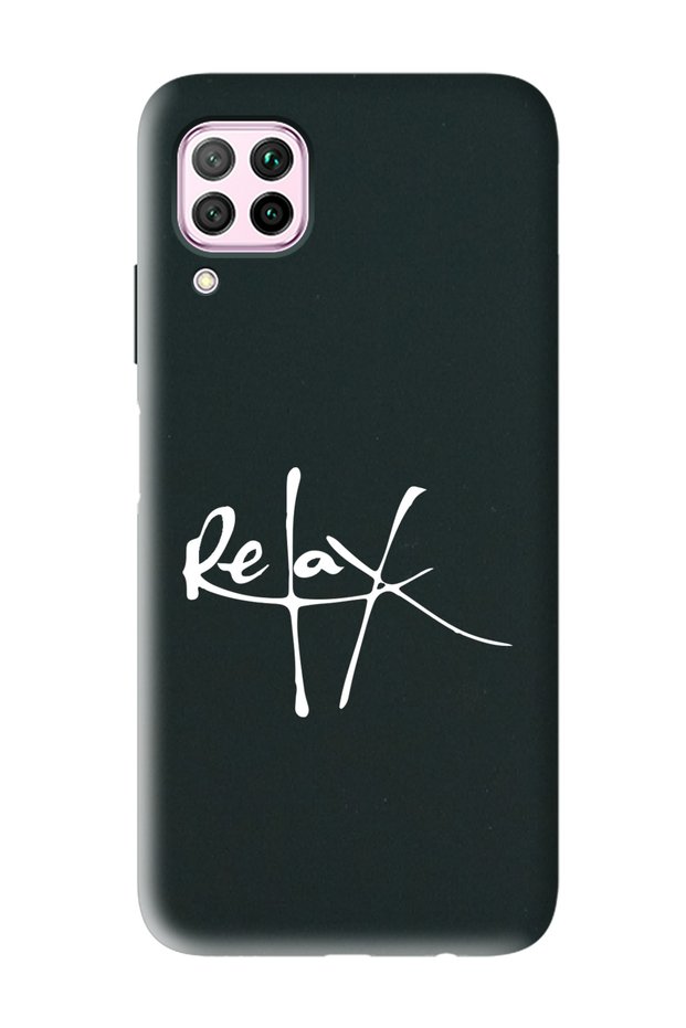 Huawei P40 Lite Compatible Relax Design Black Launch Phone Case