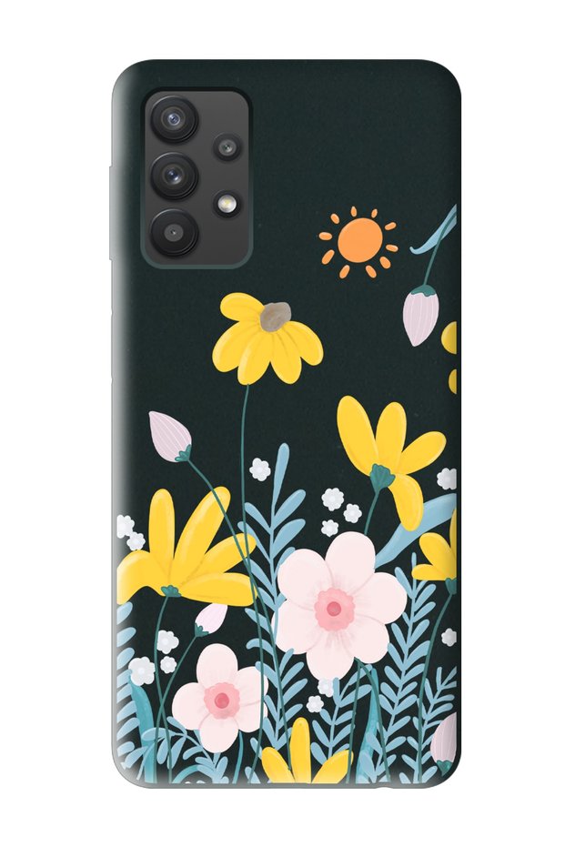 Samsung A32 Compatible Spring Design Black Launch Phone Case