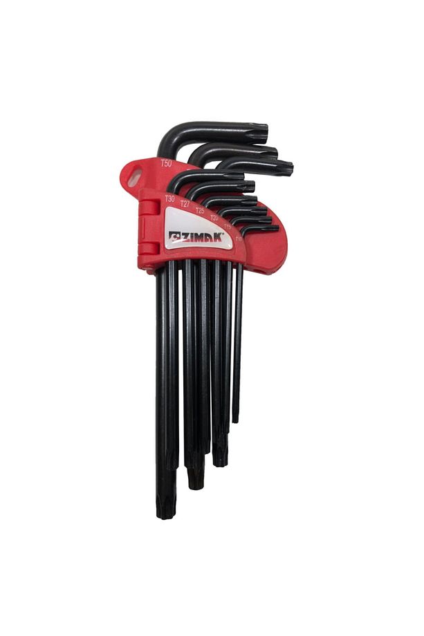 Zimak Uzun Yıldız Uçlu Torx Alyan Anahtarı Takımı Delikli 180 Mm - 1