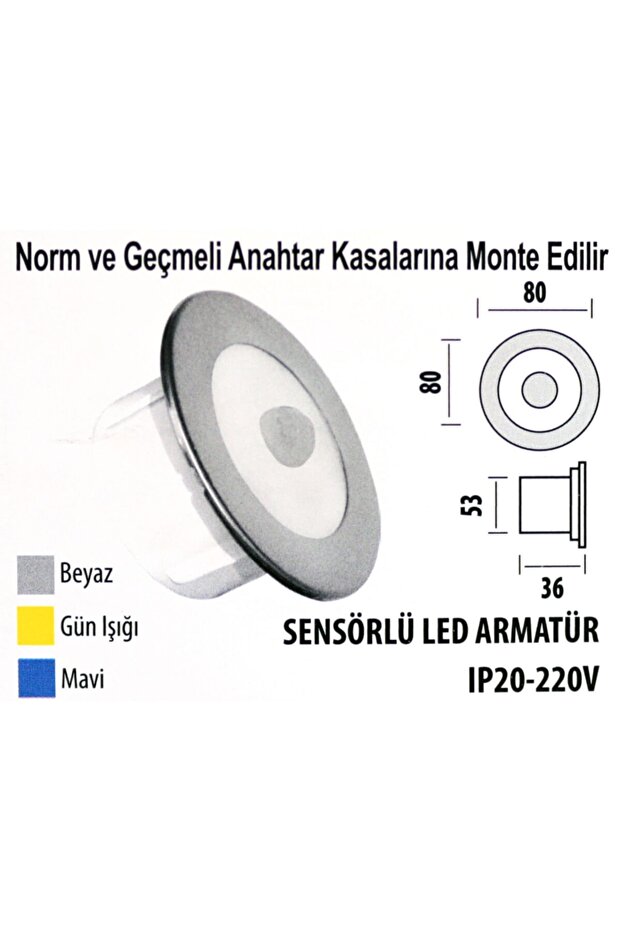 Sensörlü Led Armatür Krd09 Ip20 220v Gün Işığı - 2