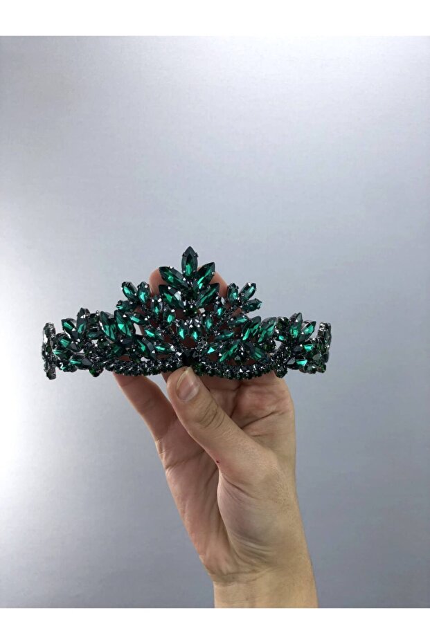 Emma Dark Green Henna and Bridal Crown – Special Design, Accessory, Quality Production, Eye-Catching Style