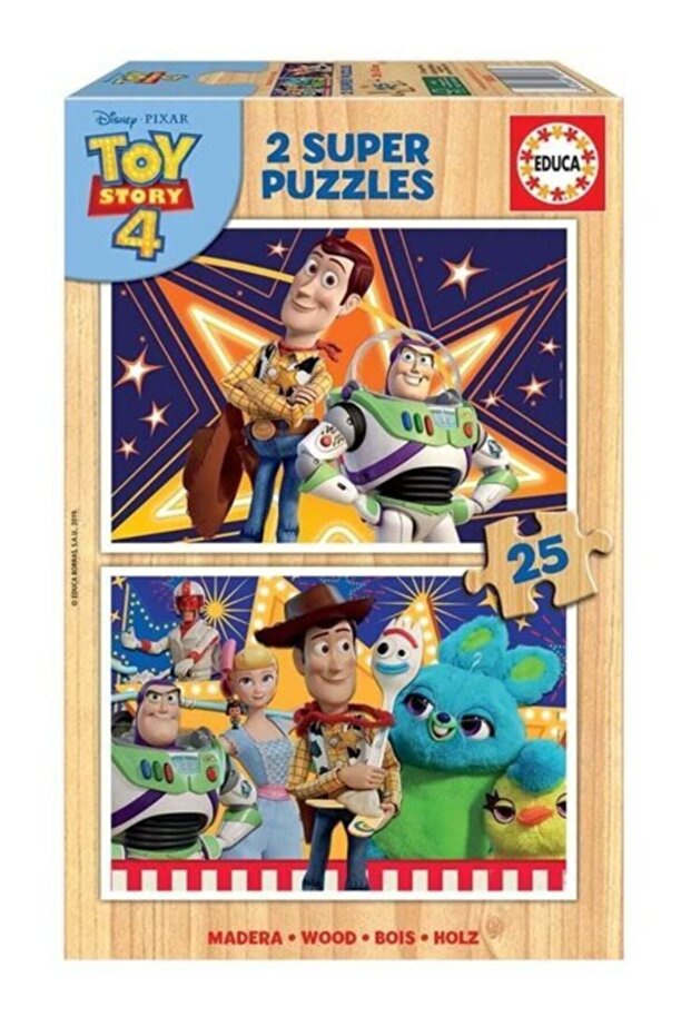 Toy Story 4 2X25 Piece Wooden Puzzle