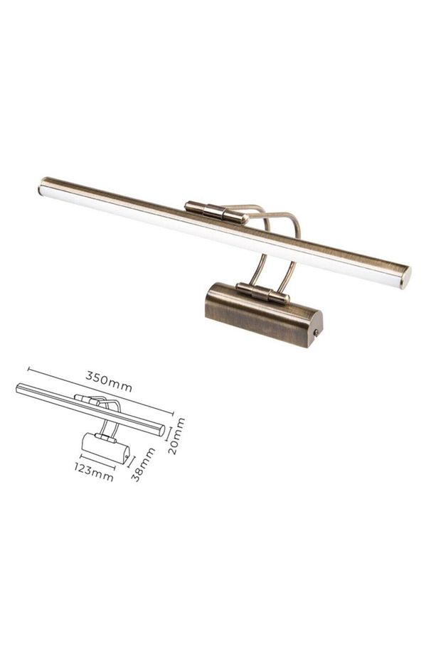 Dekoratif Flüt Duvar Aplik / Tablo / Resim / Banyo / Eskitme Renk 7w Led Ayna Üstü Resim Aplik - 3