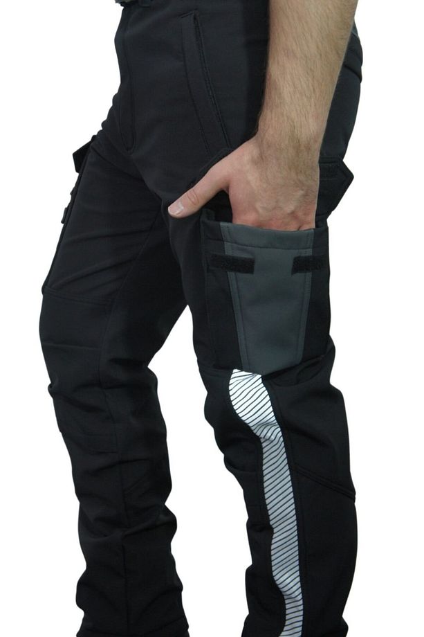 Softshell Pantolon Oslo Model Su Ve Rüzgar Geçirmez Siyah - 7