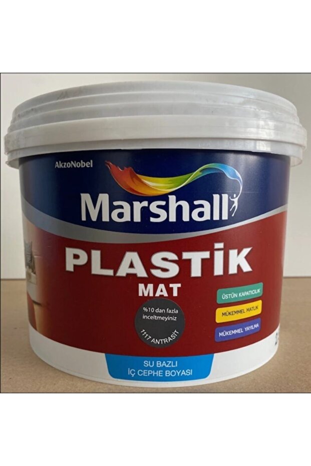 Plastik Mat Iç Cephe Boyası Antrasit