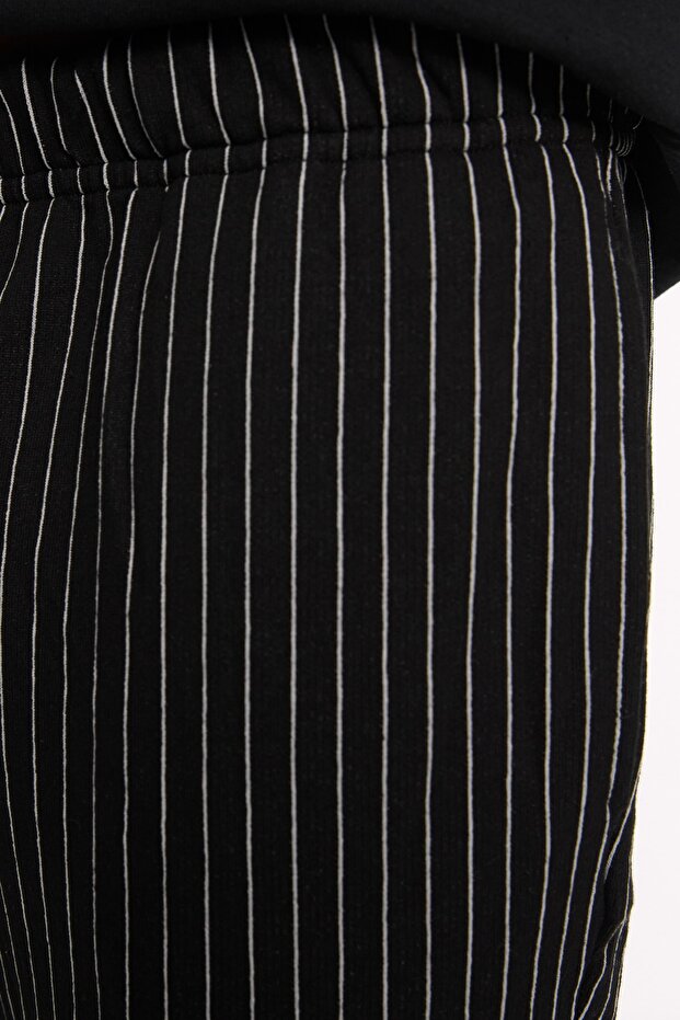 Siyah Baskılı Regular Fit Örme Pijama Takımı THMAW21PT0393 - 4