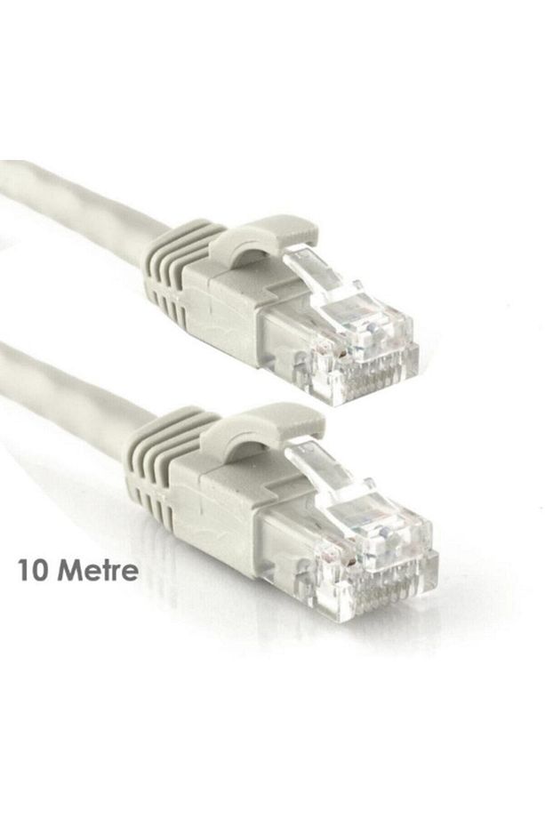 10 Metre Cat 6 Fabrikasyon Internet Data Kablosu ( Rj45 Uclu Modem , Internet ) Yiltech-cat6 - 1