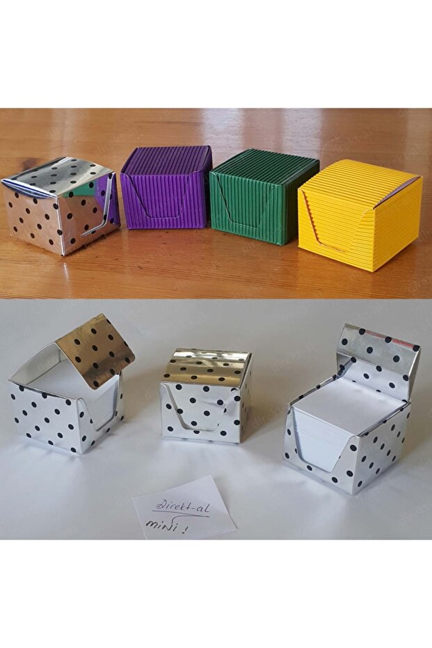 4 Pieces of Cube Memo Pads with Ondule Box - 1