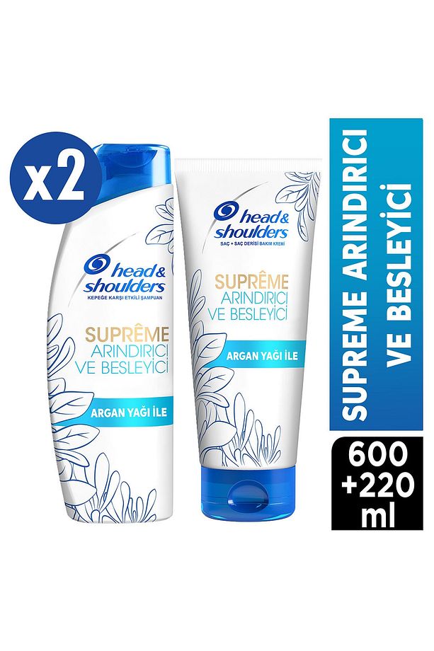 Supreme Şampuan Arındırıcı 2x300 ml+220 ml Saç Kremi - 1