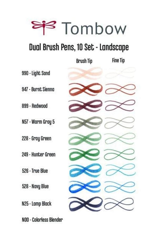 Brush Pen Dual Ab-t Set Landscape 10cla - 8