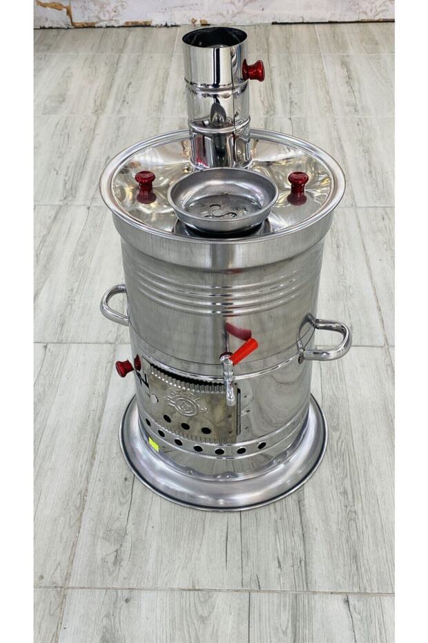 Krom Semaver Tek Musluklu 10 Litre Battal Boy - 1