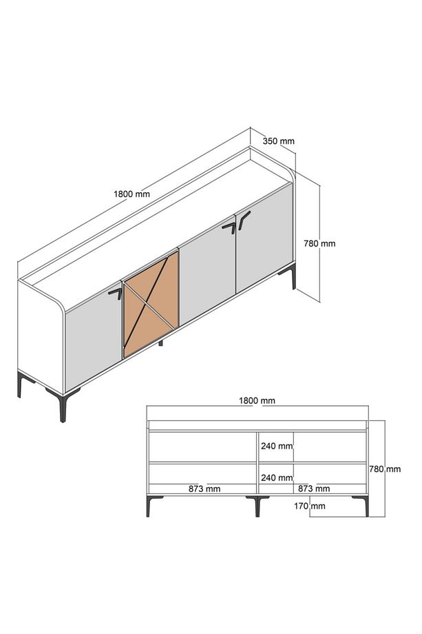 Variant Venedik Konsol - Ceviz Siyah Mermer - 6