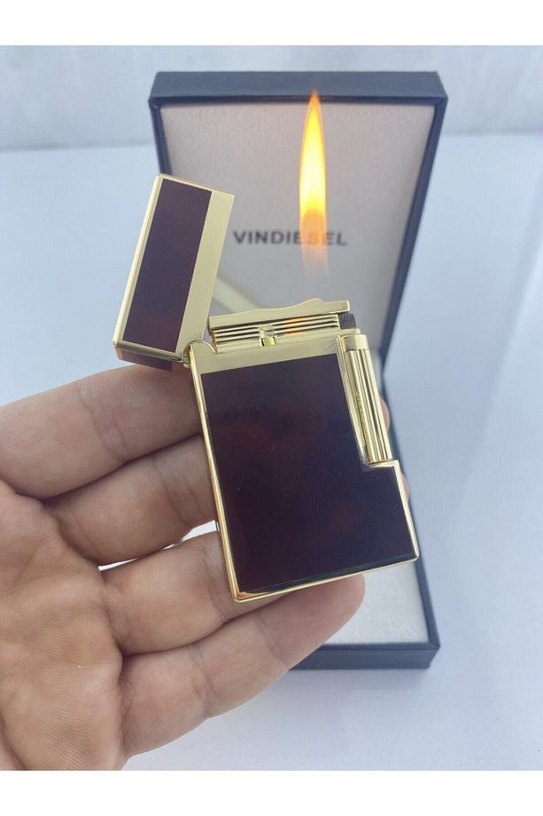 Kutulu Dupont Tarzı Gazlı Çakmak Ekstra Çakmaklı - 3
