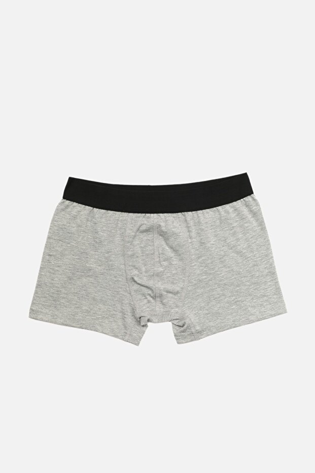 Siyah-Antrasit-Gri Çok Renkli Basic 5'li Paket Pamuklu Boxer TMNAW21BX0018 - 4