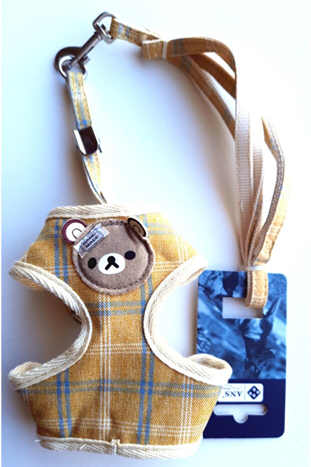 Pavor Abiye Sarı Köpek Göğüs Tasması Small - 1