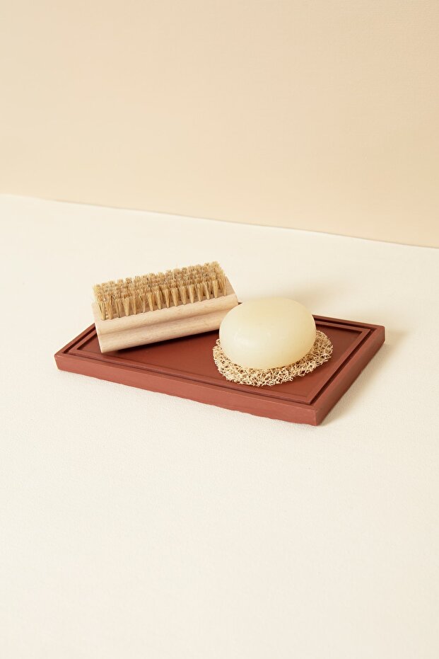 JESMONITE Rectangular Brown Coaster / Presentation Rack / Tray - 6