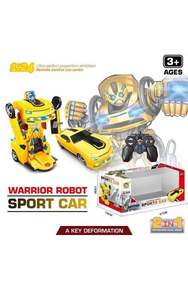 Uzaktan Kumandalı Robota Dönüşen Araba Bumblebee Şarjlı Full Fonksiyon Transformers Robot Araba - 4