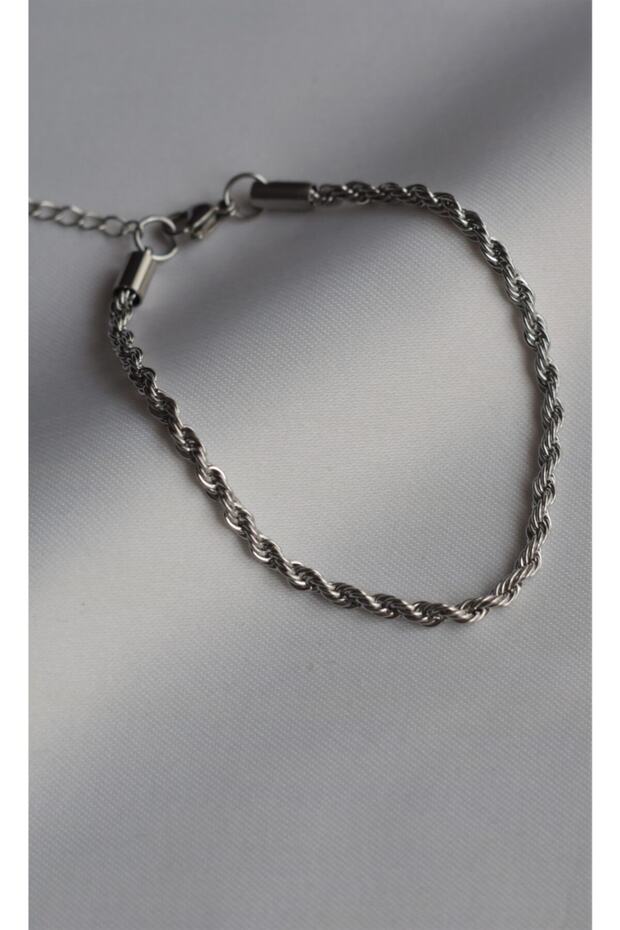 Silver Twist Chain Women's Steel Bracelet