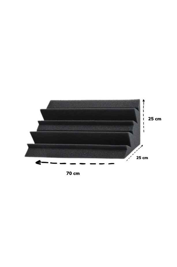 Akustik Ses Yalıtımı Köşe Bass Trap 25x25x70cm - 2