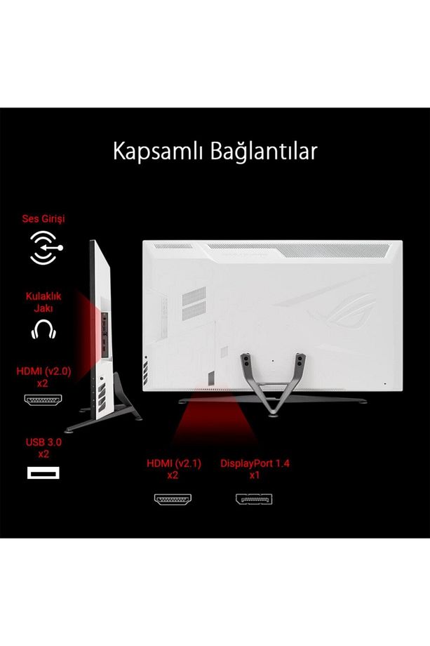 Rog Strıx Xg43uq 43 Gamıng Va Freesync 2 Hdr 1000 Hdmı 2.1 3840x2160 1ms(mprt) 144hz Dp Hdmı Us - 5