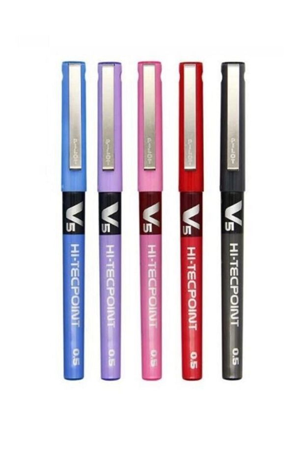 V5 Hi-tecpoint 5 Farklı Renk Iğne Uçlu Mürekkepli Kalem - 1