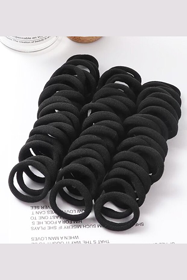 50's Women's Black Hair Rubber Buckle Set