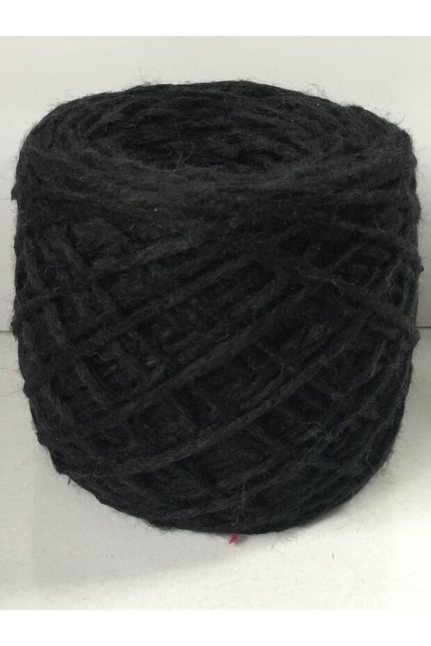 Örgü İpi Yün :kalın Siyah Makaron Yumaklar 100gr - 3