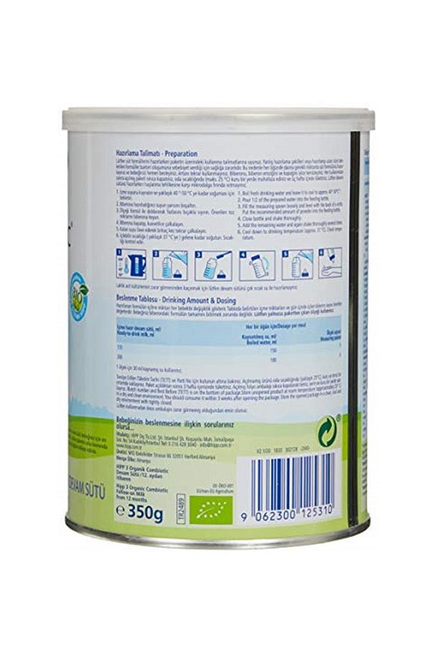 Marka: 3 Organik Combiotic Devam Sütü 350 Gr 1 Paket(1 X 350 G) Kategori: Devam Sütü - 2