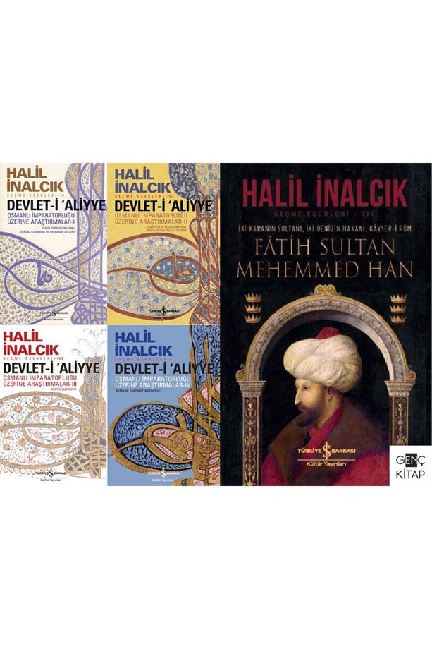 Halil Inalcık 5 Kitap Set Devleti Aliyye 1-2-3-4 Fatih Sultan Mehmet Han Iş Bankası Osmanlı - 1