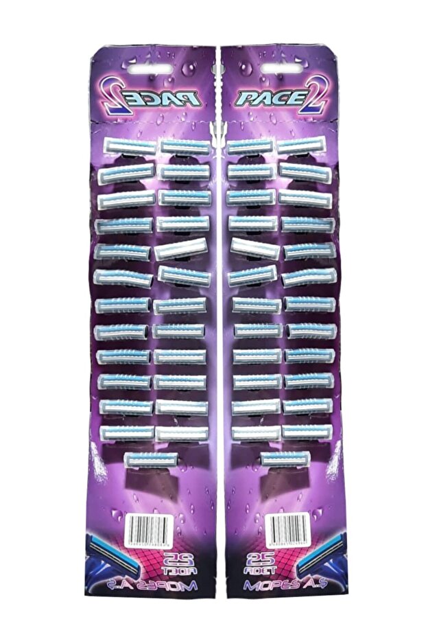 Pace 2 - 50 Pieces Double Blade Shaving Razor with Movable Head
