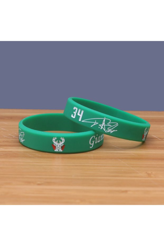 Giannis Antetokounmpo Green White Bucks Basketball Bracelet