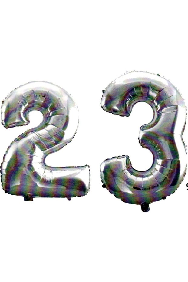 Best 23 Years Old Number Foil Balloon Silver 40 Inch 100 cm