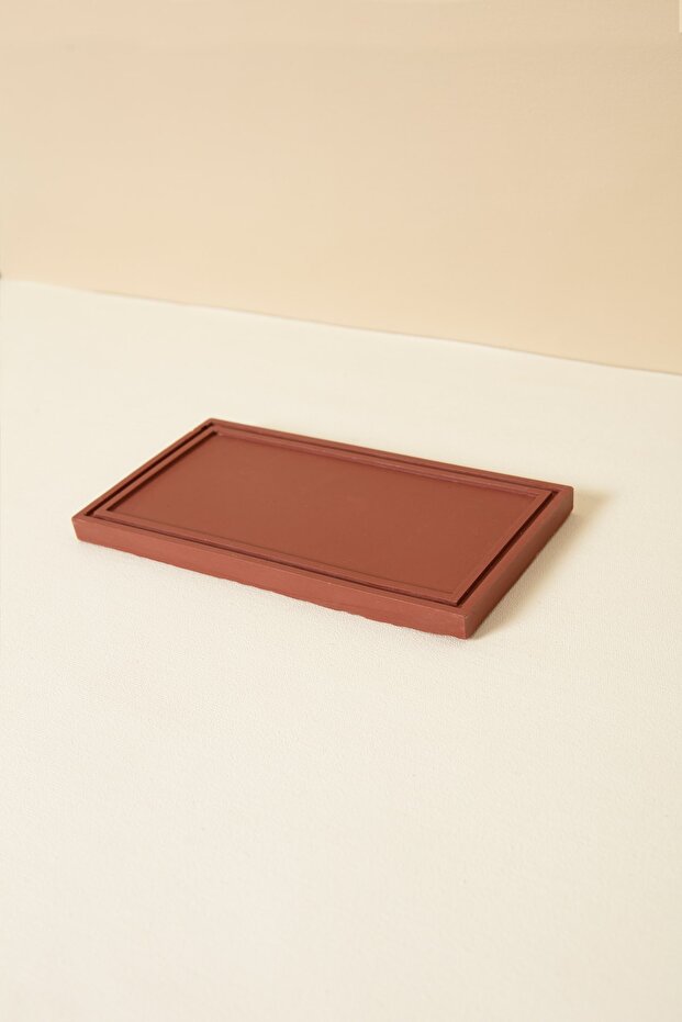 JESMONITE Rectangular Brown Coaster / Presentation Rack / Tray - 3