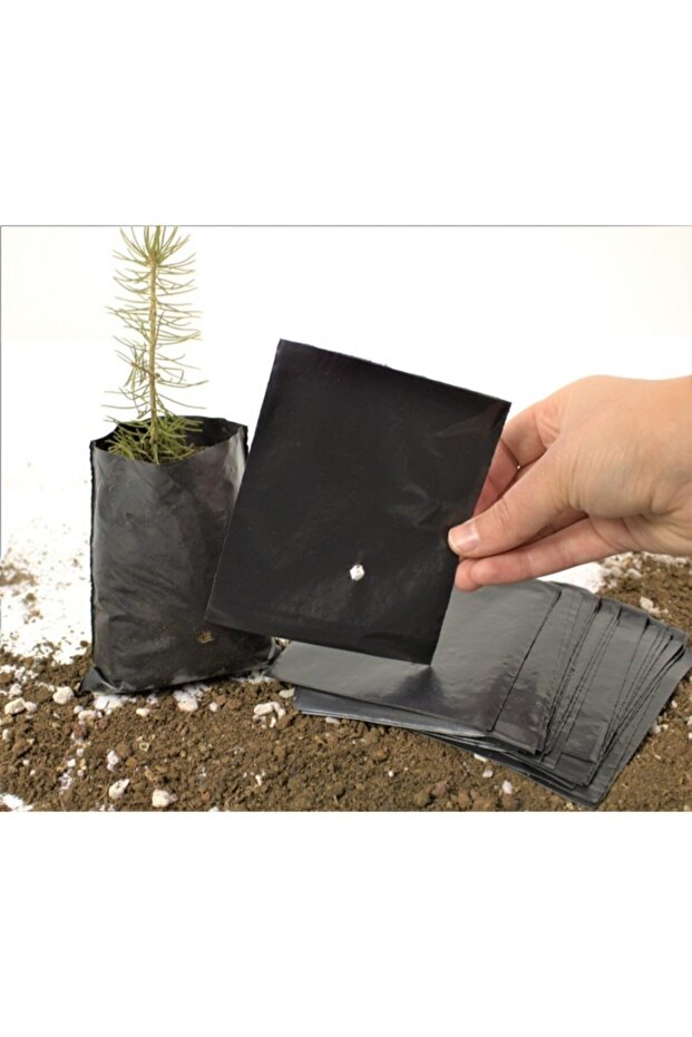 Fide Poşeti 9x11 Cm 50 Adet Fide Torbası Fidan Poşeti Fidan Torbası - 3