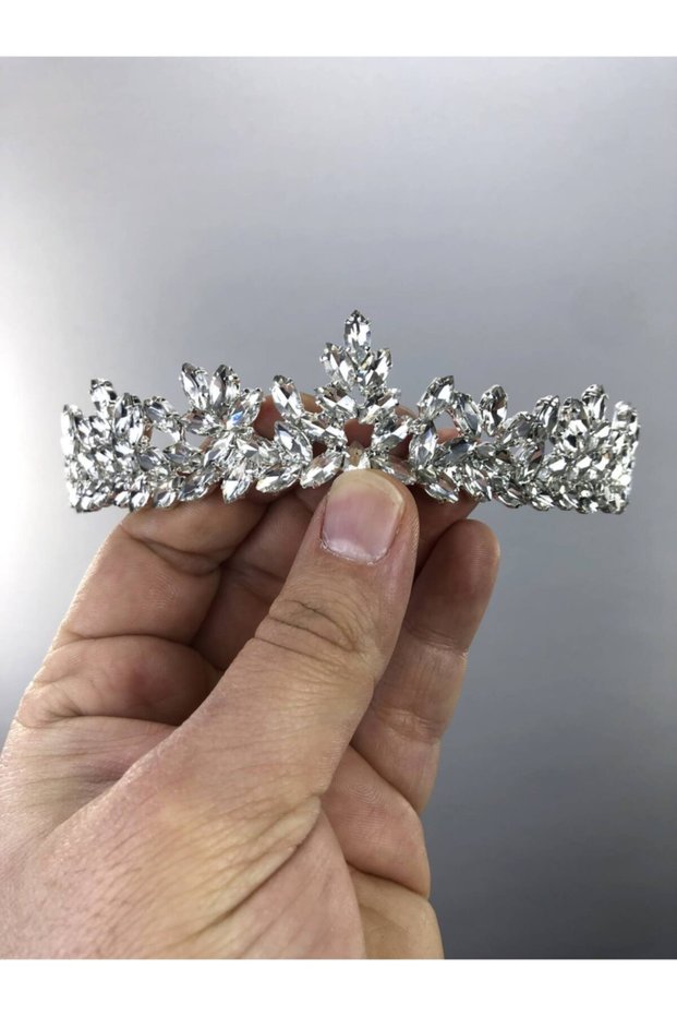 Florence Silver Henna and Bridal Crown – Wedding & Henna & Wedding, Stylish Design, Women's Accessory – Magn