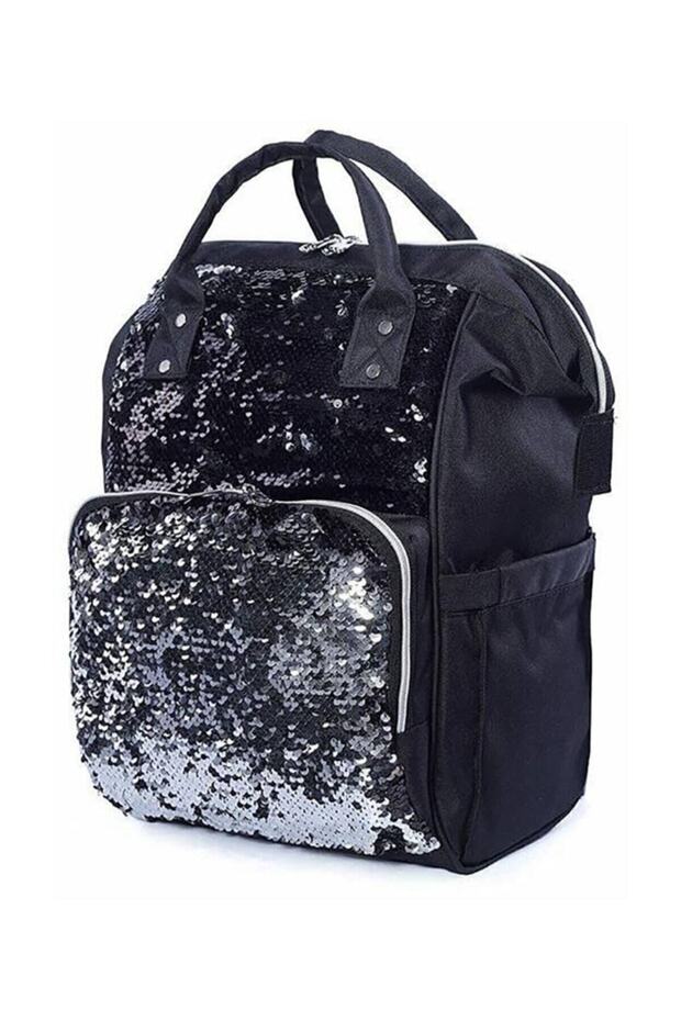 Anne Bebek Bakım Çantası - Siyah Pullu - 2