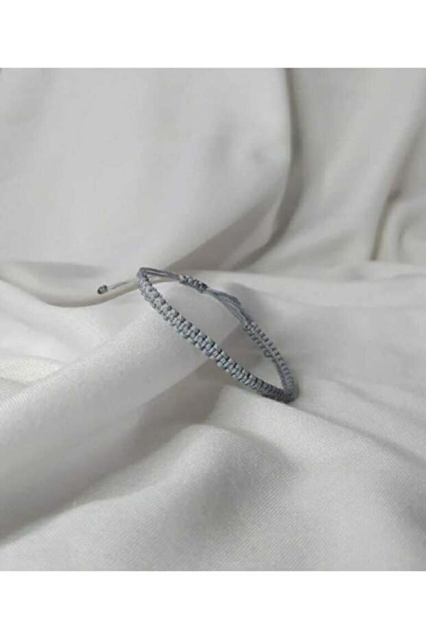 Gray Knitted Rope Friend Bracelet