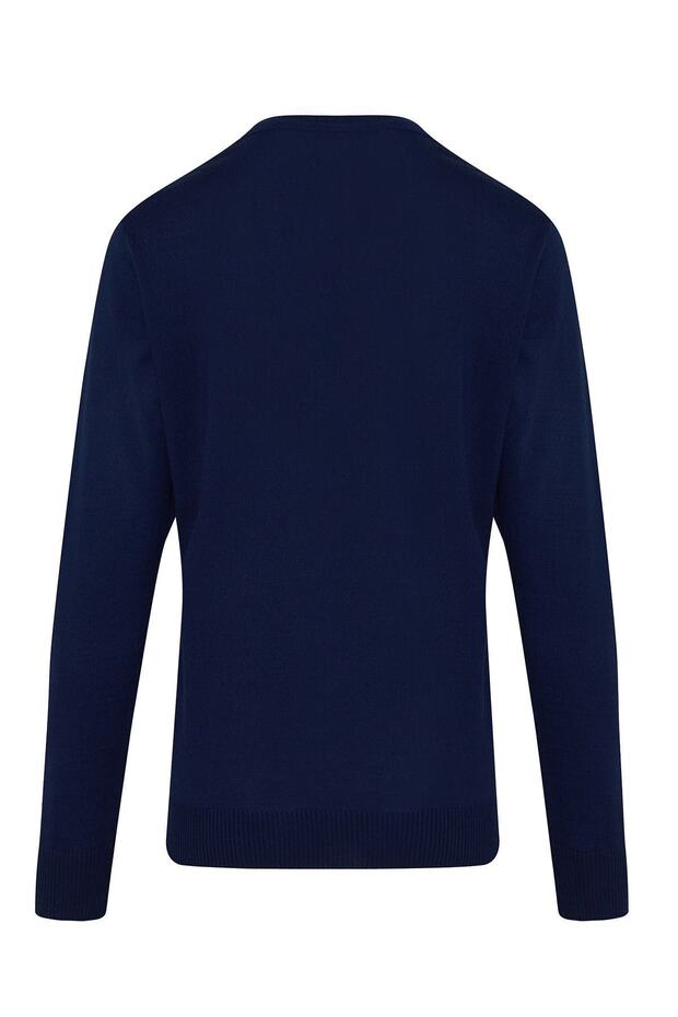 Indigo Regular Fit Desenli Bisiklet Yaka Yünlü Yün Kazak - 2