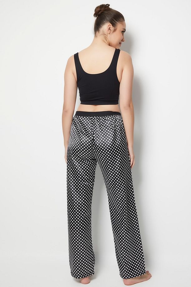 Saten Tek Alt Pijama - 6