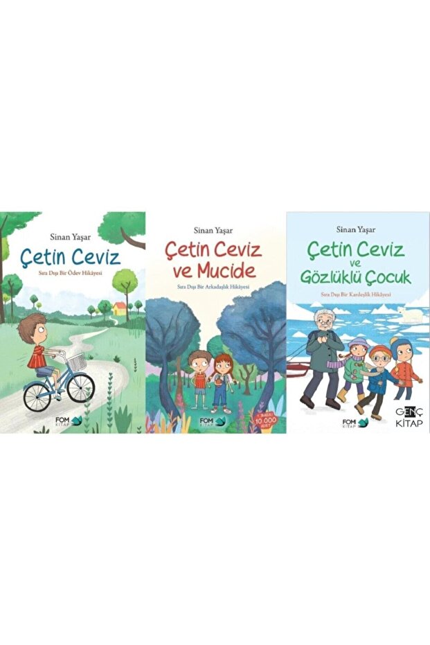 Çetin Ceviz 3 Kitap Set Mucide Child with Glasses Sinan Yaşar