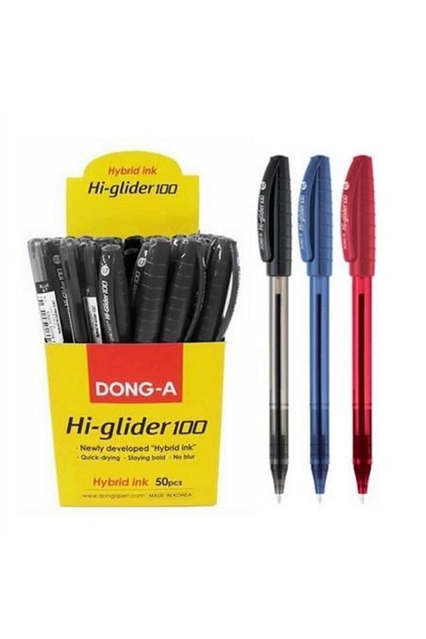 Hi-glider 100 Tükenmez Kalem 1.0 Mm Kırmızı Renk 1 Adet - 1