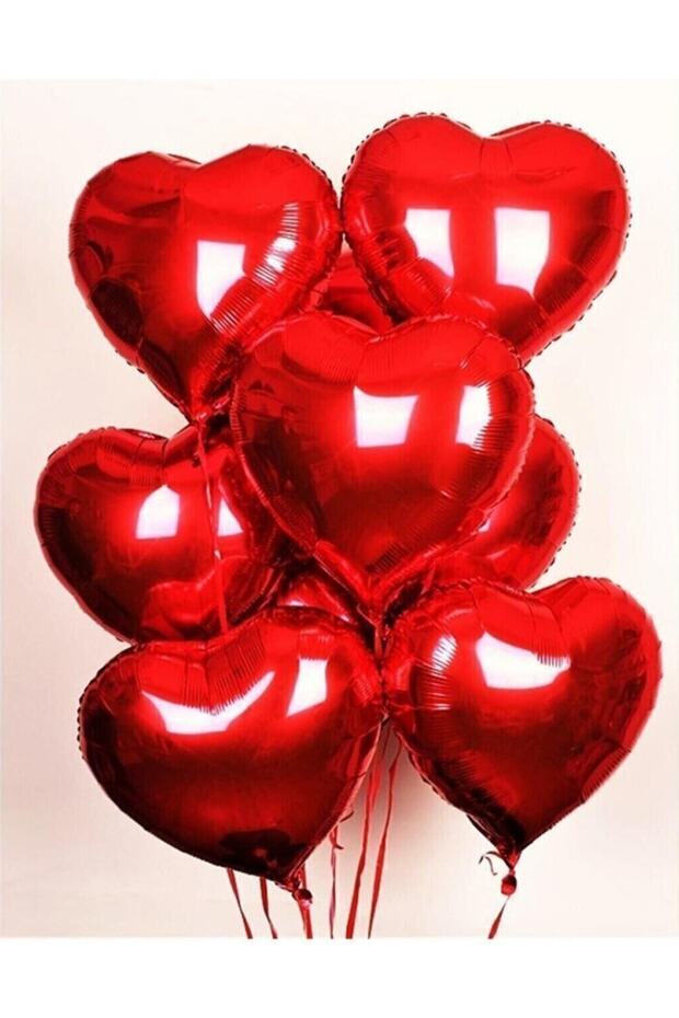 10 Pieces 45cm Heart Foil Balloon Set Red Heart Balloon 40 Cm Marriage Proposal Romantic Anniversary