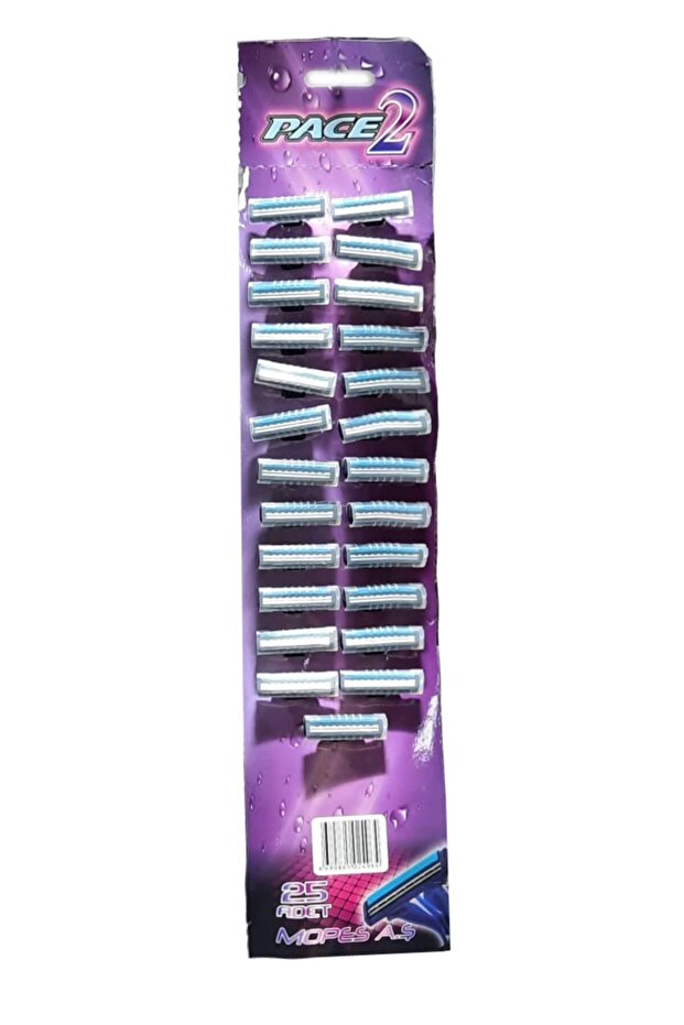 Pace 2 Double Blade Razor with Movable Head 25 Pieces - 1