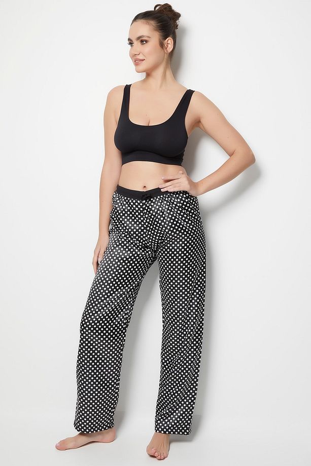 Saten Tek Alt Pijama - 3