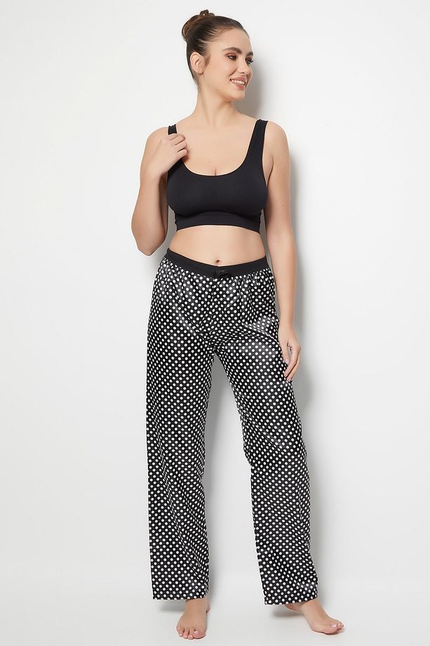 Saten Tek Alt Pijama - 5